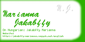 marianna jakabffy business card